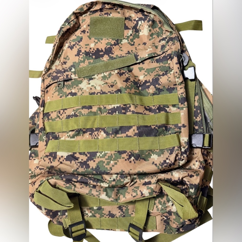 Camouflage Tactical Backpack - Green/Brown Camo